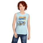 BOYS SLEVELESS T-SHIRTS WITH CHEST PRINT R/N