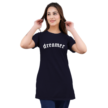 LADIES SLOGAN LONG T-SHIRTS