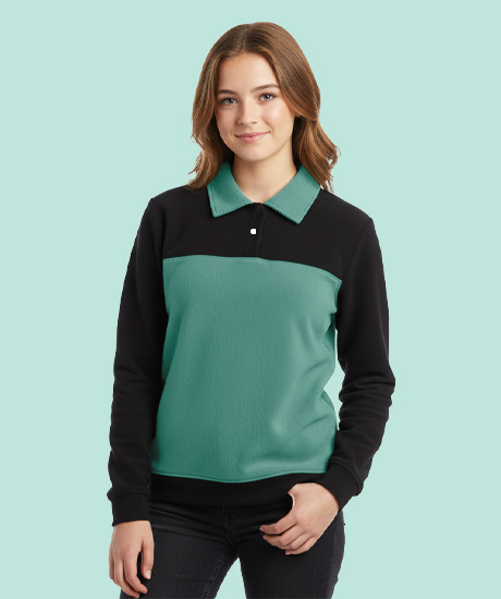 GIRLS COLLAR SUEDE T-SHIRTS