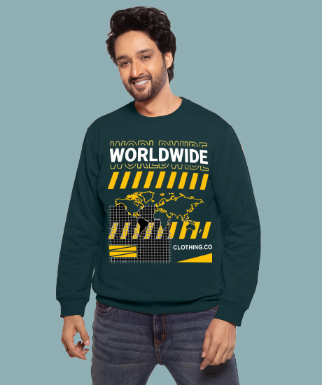 MEN'S ROUND NECK CHEST PRINT