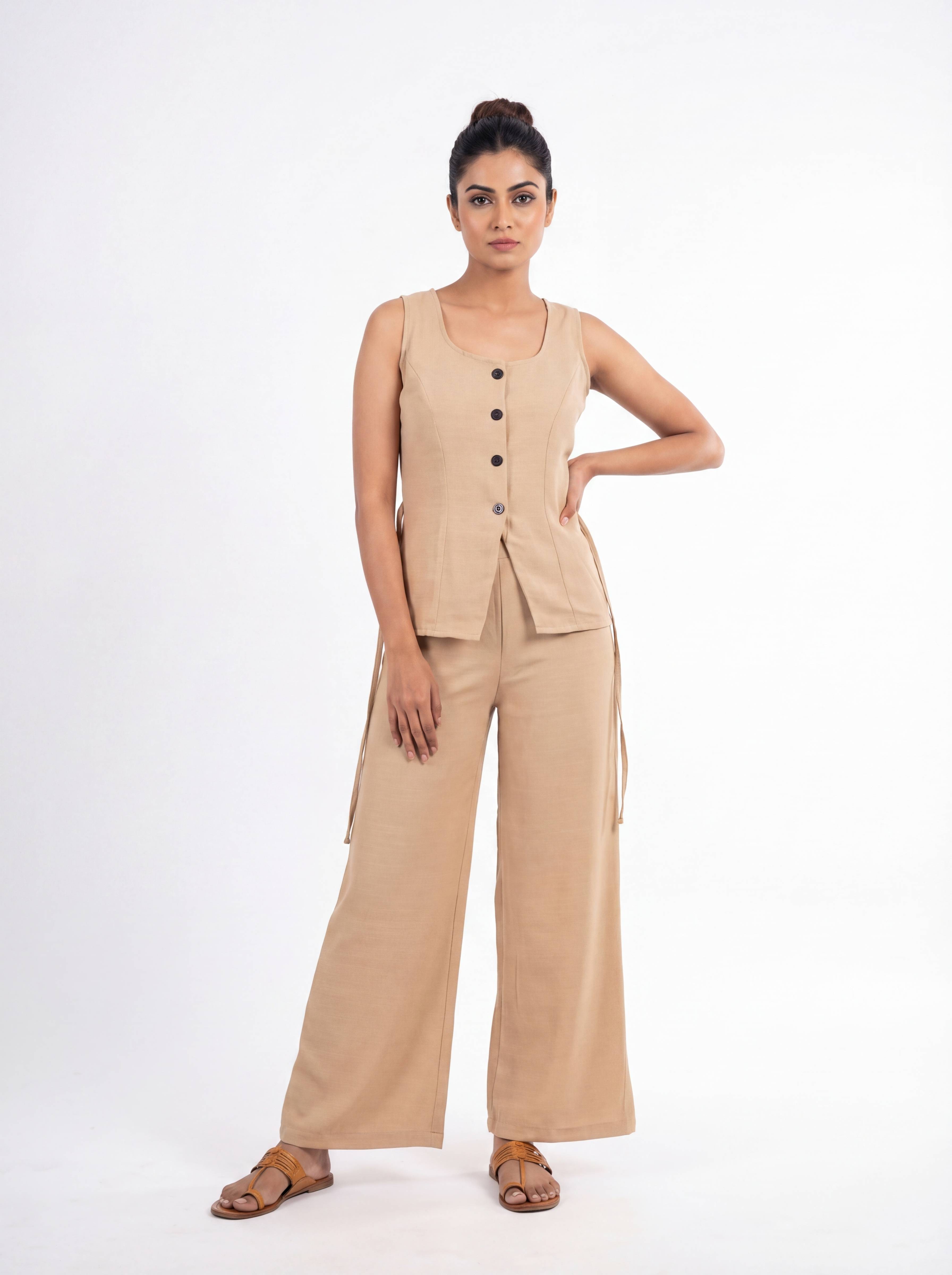 Women's co-ord Set with tie at waist