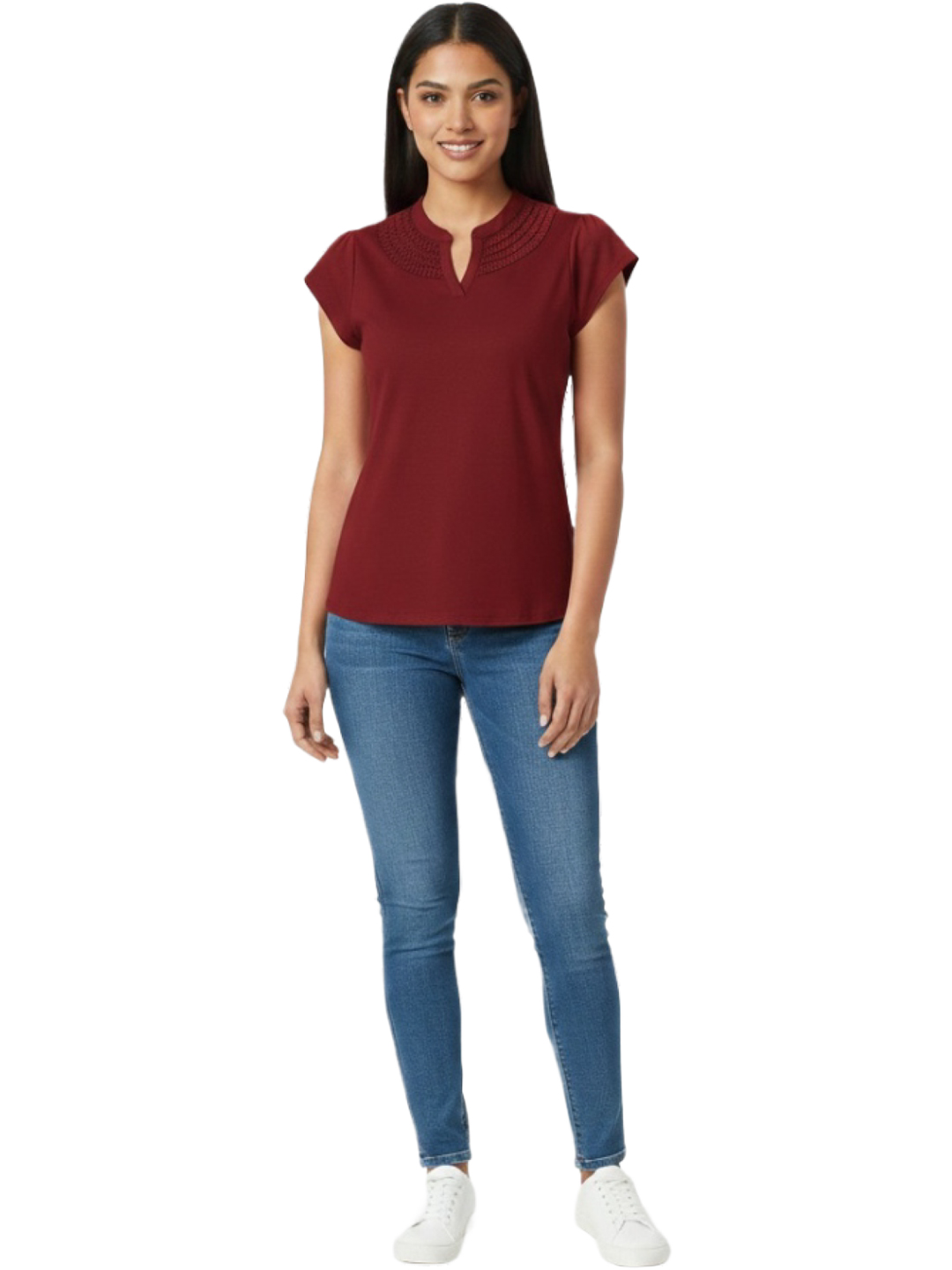 Women's Sinker Smocking Top