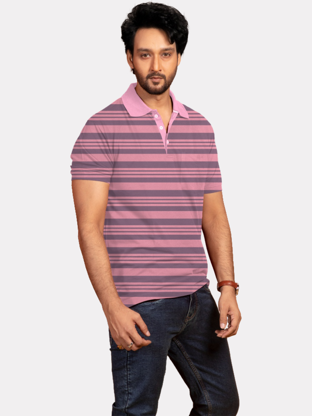 Men's Sinker Stripe Polo T-Shirt
