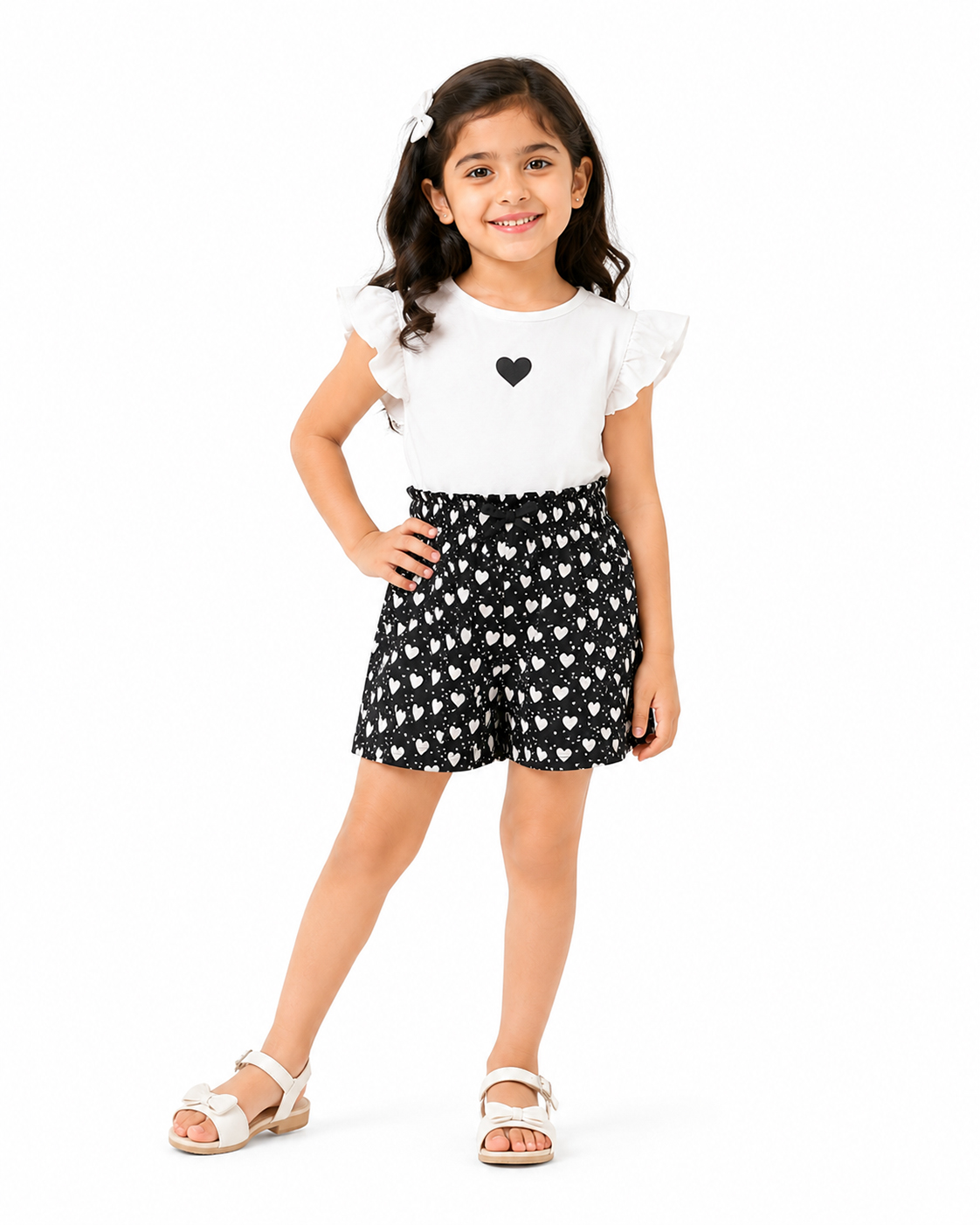 Girl's Floral Print Shorts