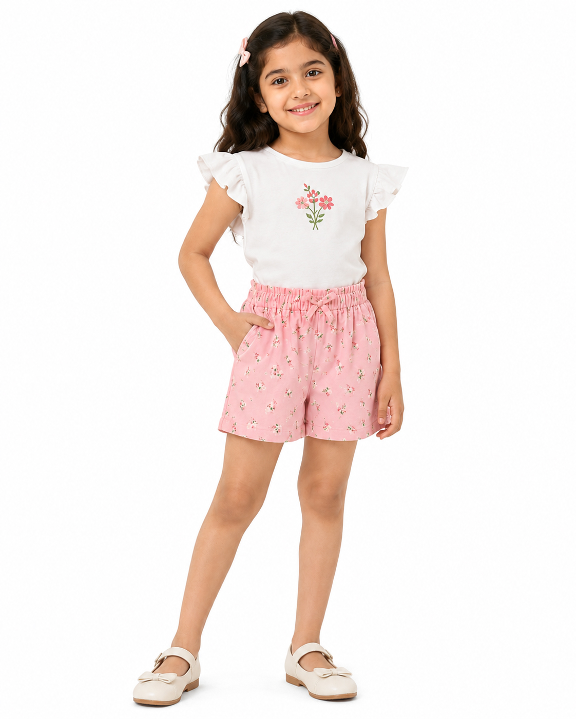 Girl's Polka Heart Shorts