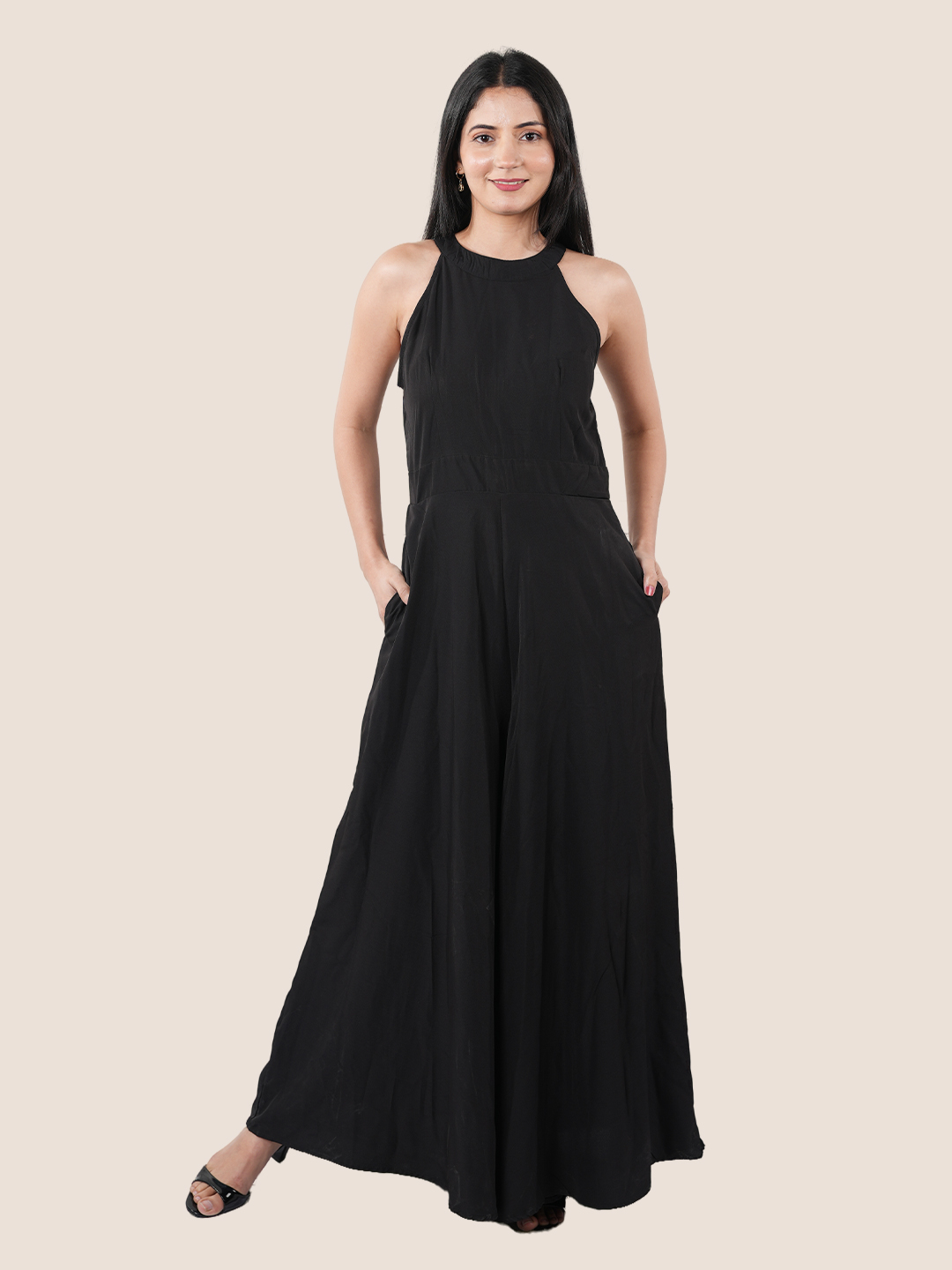 Womens jumpsuit with back tie